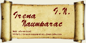 Irena Naumparac vizit kartica